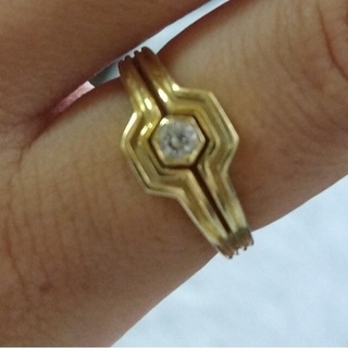 ディオール(Dior)のディオール Dior 指輪 リング ダイヤモンド K18 YG ゴールド 14号(リング(指輪))