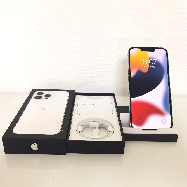 SIMフリー iPhone13 Pro 128GB シルバー applecare 今季一番 57504円