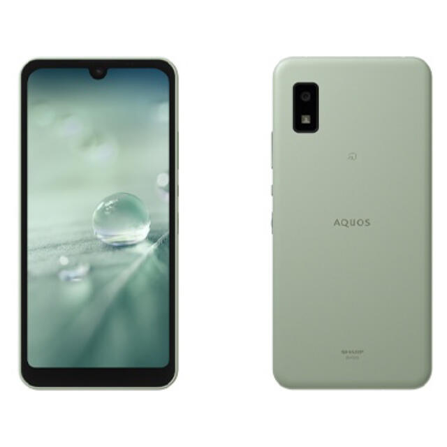 AQUOS(アクオス)の美品　AU AQUOS wish オリーブグリーンSHG06 スマホ/家電/カメラのスマートフォン/携帯電話(スマートフォン本体)の商品写真