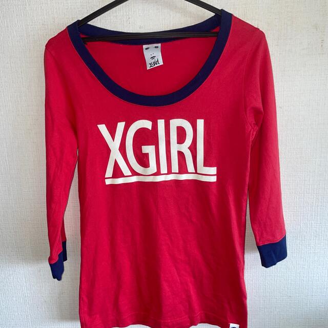 X-girl(エックスガール)のX-girlエツクスガールロンTシャツ レディースのトップス(Tシャツ(長袖/七分))の商品写真