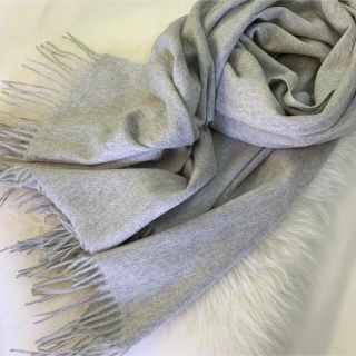 送料無料☆極上 カシミヤ100%☆大判 ストール☆杢グレーの通販 by nao