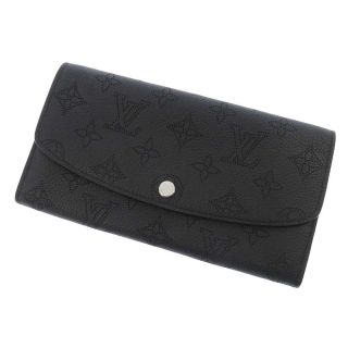 ルイヴィトン(LOUIS VUITTON)のルイヴィトン 長財布 モノグラム マヒナ ポルトフォイユ・イリス M60143 LOUIS VUITTON ヴィトン 財布 ブラック 黒(財布)