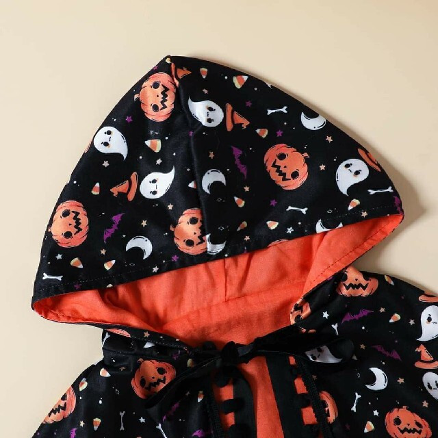 新商品✨  ハロウィン フードつき ワンピースセット キッズ/ベビー/マタニティのキッズ服女の子用(90cm~)(ワンピース)の商品写真