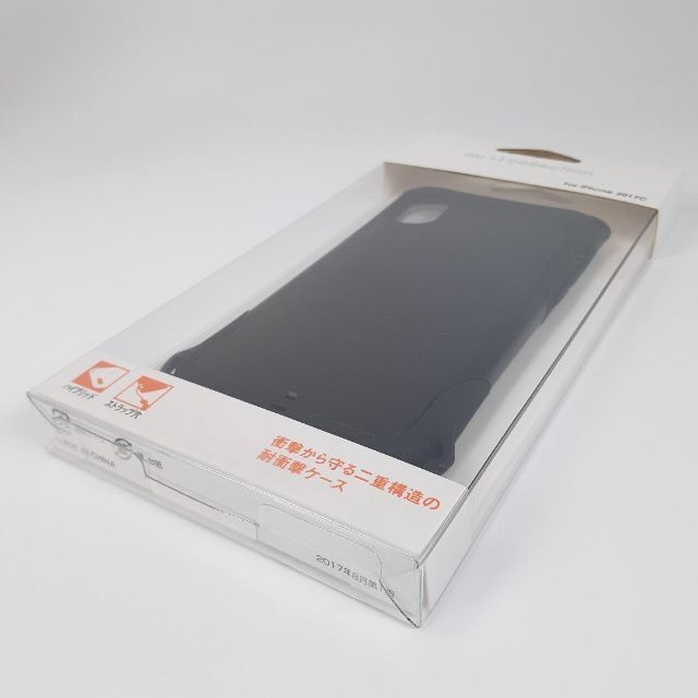 ELECOM(エレコム)の♦ ZEROSHOCK iPhone X スマホケース ブラック 新品 スマホ/家電/カメラのスマホアクセサリー(iPhoneケース)の商品写真