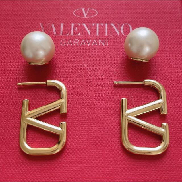 りがとうご VALENTINO パール メタル ピアス 箱付の通販 by SHERRY15