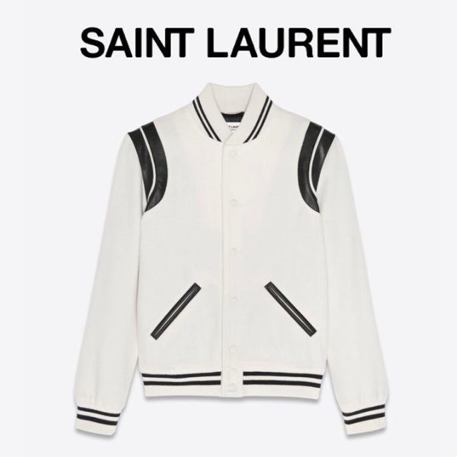 SAINT LAURENT ホワイト テディジャケット 48 L SAINT LAURENT ホワイト テディジャケット 48 L