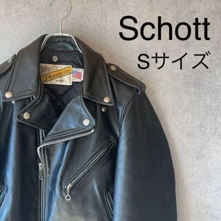 schott - 273 ショット　本革 ダブルライダースジャケット　LOT618  Sサイズ　黒
