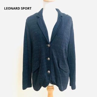 レオナール(LEONARD)のLEONARD　SPORT　レオナール　スポーツ　ジャケット　ロゴ文字　ブラック(テーラードジャケット)