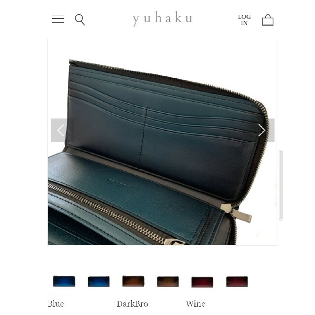 新品未使用72600円yuhakuユハクL字型ファスナー長財布 メンズのファッション小物(長財布)の商品写真