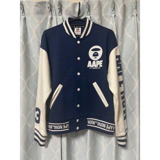 エーエイプバイアベイシングエイプ(AAPE BY A BATHING APE)の美品　AAPE スウェットスタジアムジャケット　小さいサイズ　秋　冬(スウェット)