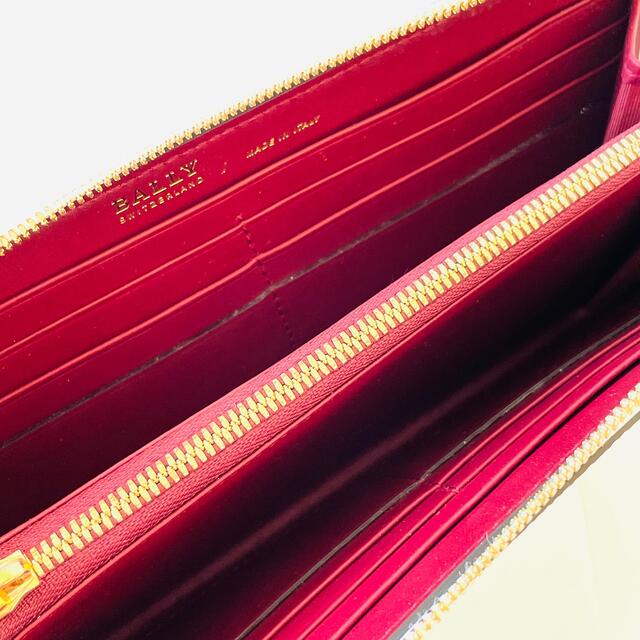 Bally リッププリント ラウンドファスナーウォレット 長財布