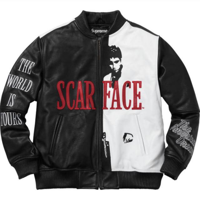 17FW Supreme Scarface Leather Jacket S