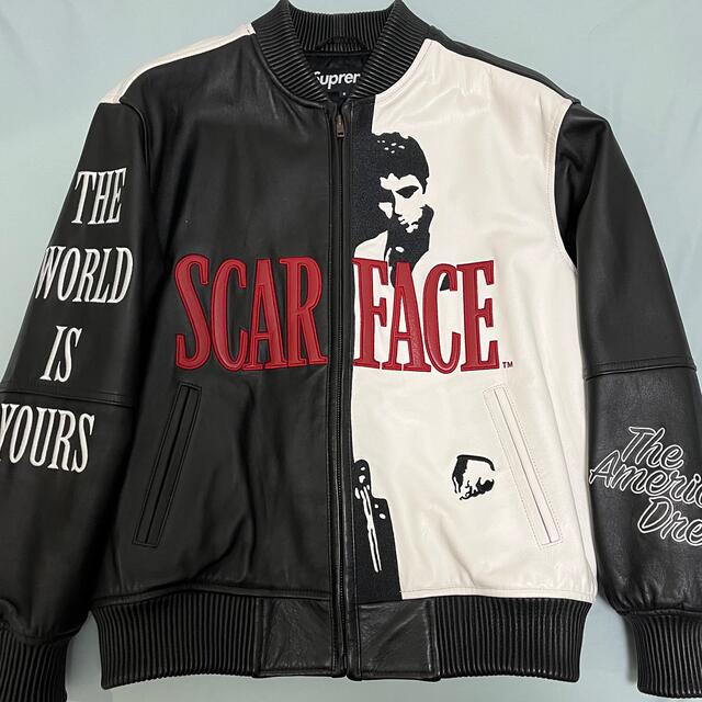 17FW Supreme Scarface Leather Jacket S | www.jarussi.com.br