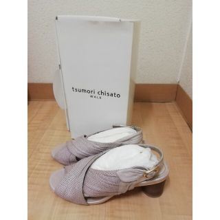 ツモリチサト(TSUMORI CHISATO)のツモリチサトウォーク　ミュール　ヒールサンダル　ピンク　23.5cm(サンダル)