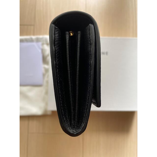 美品　セリーヌ　CELINE 長財布　黒　ラージフラップウォレット