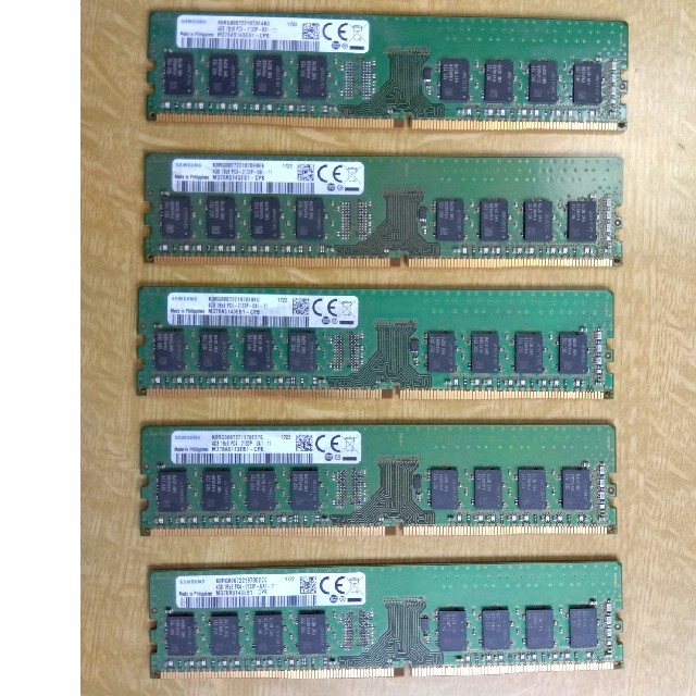 4GB PC4-2133P メモリー　5枚