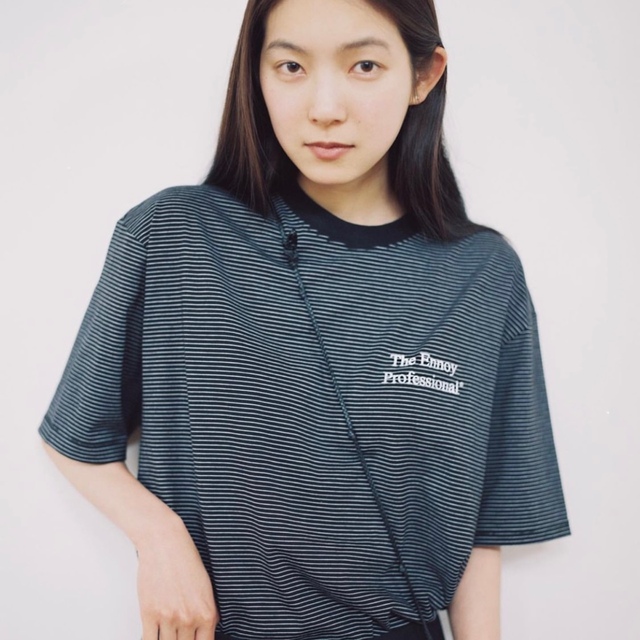 一番人気の ennoy エンノイ ボーダーTシャツ ブラック XLサイズ T