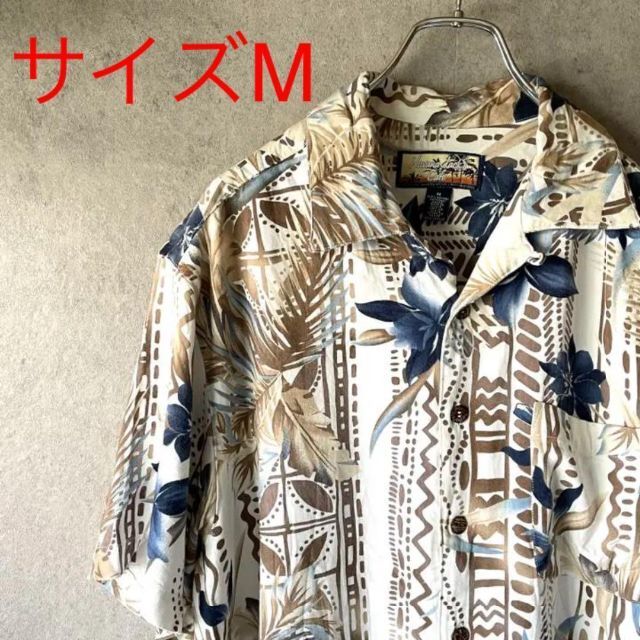 VINTAGE アロハシャツ 柄シャツ 総柄 Mサイズ mv.church