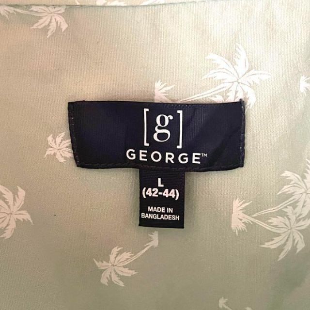 149 GEORGE 半袖シャツ Lサイズ ストレッチ素材　ボタンダウン メンズのトップス(シャツ)の商品写真