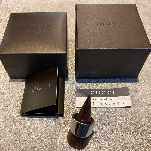 Gucci(グッチ)のGUCCI グッチ シンプルデザインシルバー925リング/22号/箱付き メンズのアクセサリー(リング(指輪))の商品写真