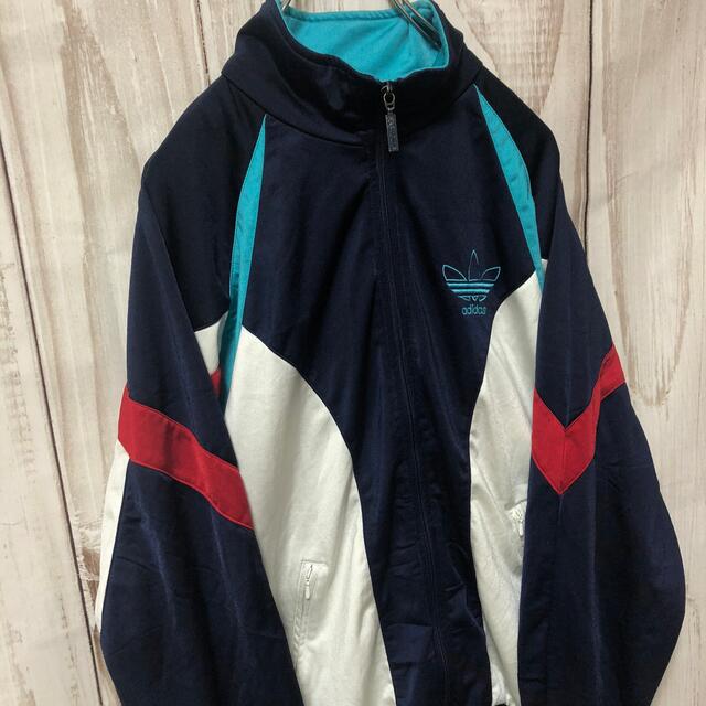 90s adidas ストライプ トラックジャケット ジャージ 銀タグ 1162