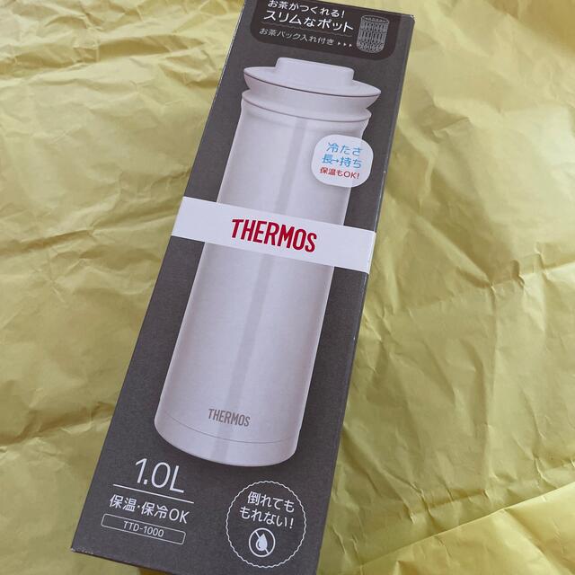 THERMOS(サーモス)の【未使用品】サーモス　ステンレススリムポット　１ℓ ホワイト インテリア/住まい/日用品のキッチン/食器(タンブラー)の商品写真