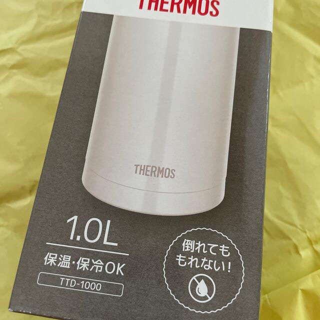 THERMOS(サーモス)の【未使用品】サーモス　ステンレススリムポット　１ℓ ホワイト インテリア/住まい/日用品のキッチン/食器(タンブラー)の商品写真