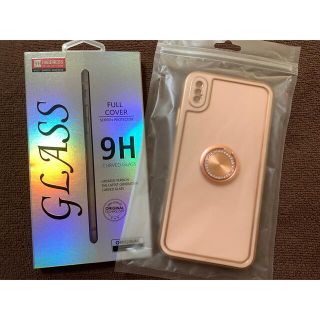 iPhoneケース　画面シール　セット　iPhone XS max(iPhoneケース)