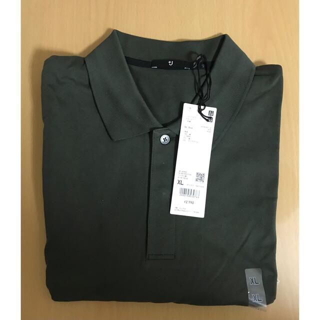 新品　ユニクロ　+J リラックスフィットポロシャツ（半袖）XLサイズ　オリーブ