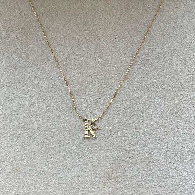 STAR JEWELRY(スタージュエリー)の美品✨　スタージュエリー　イニシャル　ネックレス　K ダイヤモンド レディースのアクセサリー(ネックレス)の商品写真