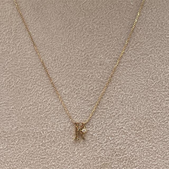 STAR JEWELRY(スタージュエリー)の美品✨　スタージュエリー　イニシャル　ネックレス　K ダイヤモンド レディースのアクセサリー(ネックレス)の商品写真