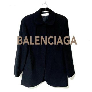 バレンシアガ(Balenciaga)のバレンシアガ　ジャケット　ブラック　38 ゆったり　丸襟(テーラードジャケット)