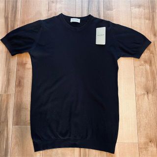 ジョンスメドレー(JOHN SMEDLEY)のJOHN SMEDLEY サマーニット Sサイズ ブラック ジョンスメドレー(Tシャツ/カットソー(半袖/袖なし))