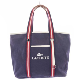 ラコステ(LACOSTE)のラコステ LACOSTE トートバッグ ハンドバッグ ロゴ刺繍 キャンバス 紺(トートバッグ)