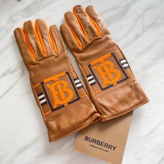 バーバリー(BURBERRY)のラスト１【新品】BURBERRY バーバリー TBロゴ 手袋 レザー グローブ(手袋)