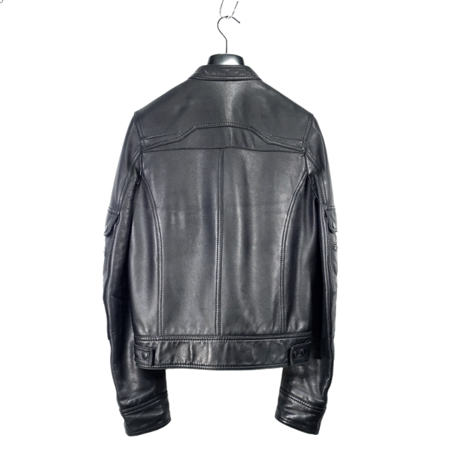 DIOR HOMME 07aw Leather Biker Jacket チープ www.toyotec.com