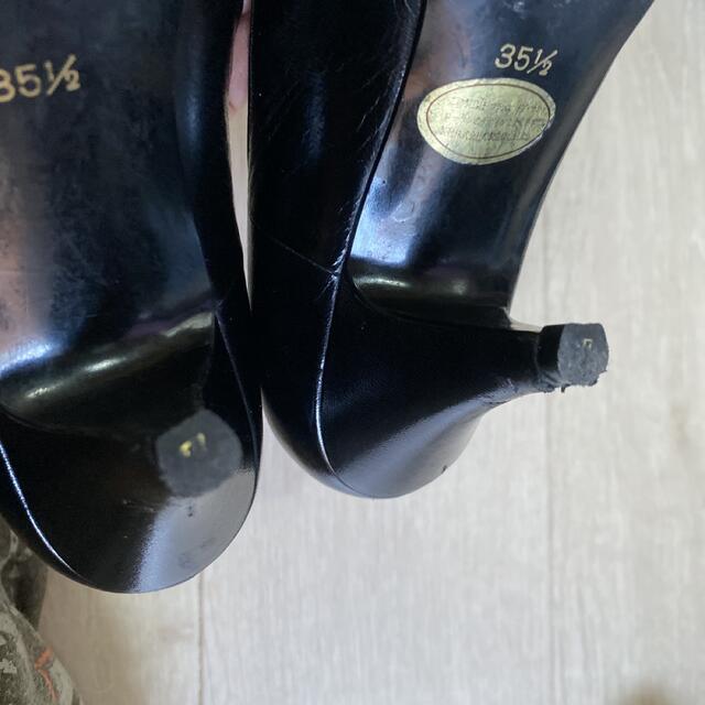 Saint Laurent(サンローラン)のイヴ・サンローラン ハイヒールパンプス　黒 レザー  レディースの靴/シューズ(ハイヒール/パンプス)の商品写真