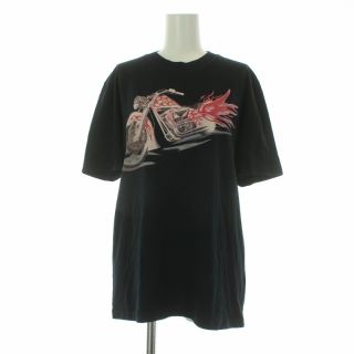 プラダ(PRADA)のプラダ バイク プリント Tシャツ カットソー 半袖 M 黒(Tシャツ/カットソー(半袖/袖なし))