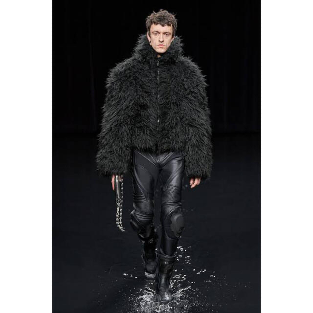 Balenciaga - Balenciaga Cropped Faux Fur Jacket