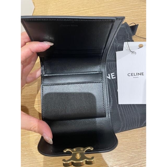 celine(セリーヌ)のCELINE スモールブラックウォレット レディースのファッション小物(財布)の商品写真