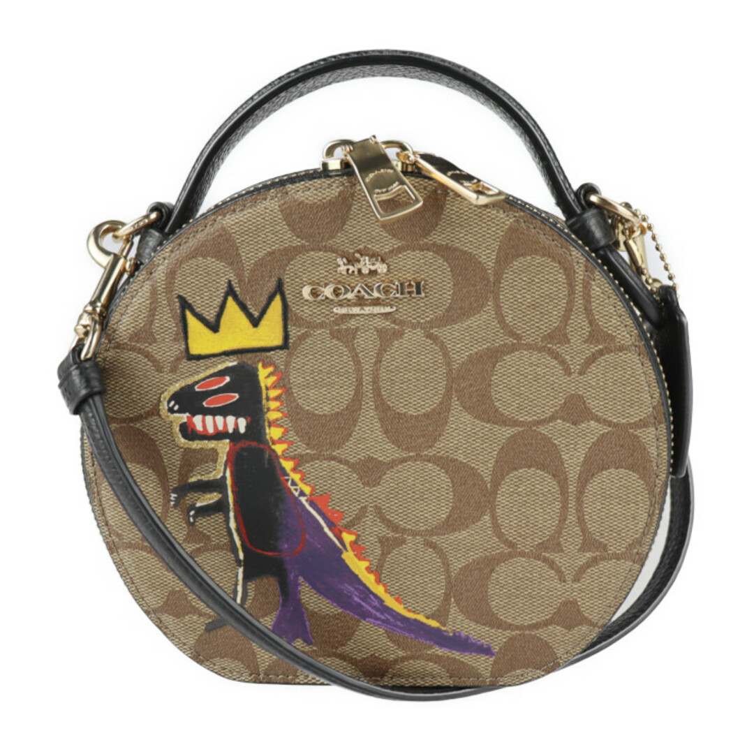 COACH(コーチ)のCOACH コーチ  バスキア キャンティーン クロスボディー シグネチャー ハンドバッグ C5658 PVC レザー  KHAKI MULTI カーキ マルチカラー ゴールド金具  2WAY ショルダーバッグ 【本物保証】 レディースのバッグ(ハンドバッグ)の商品写真