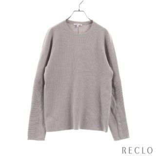 ヘルムートラング(HELMUT LANG)のBランク カットソー 長袖 カシミヤ ライトグレー ワッフル(Tシャツ/カットソー(七分/長袖))