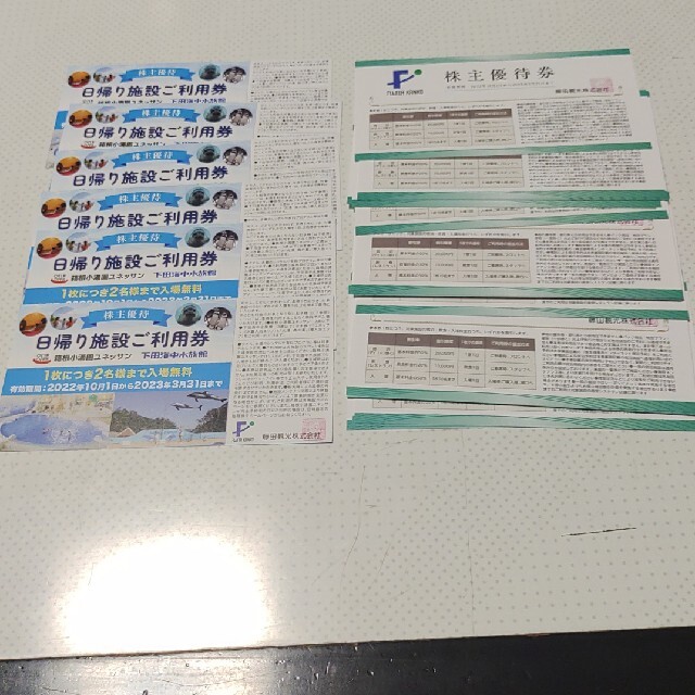 藤田観光の株主優待券 チケットの優待券/割引券(その他)の商品写真