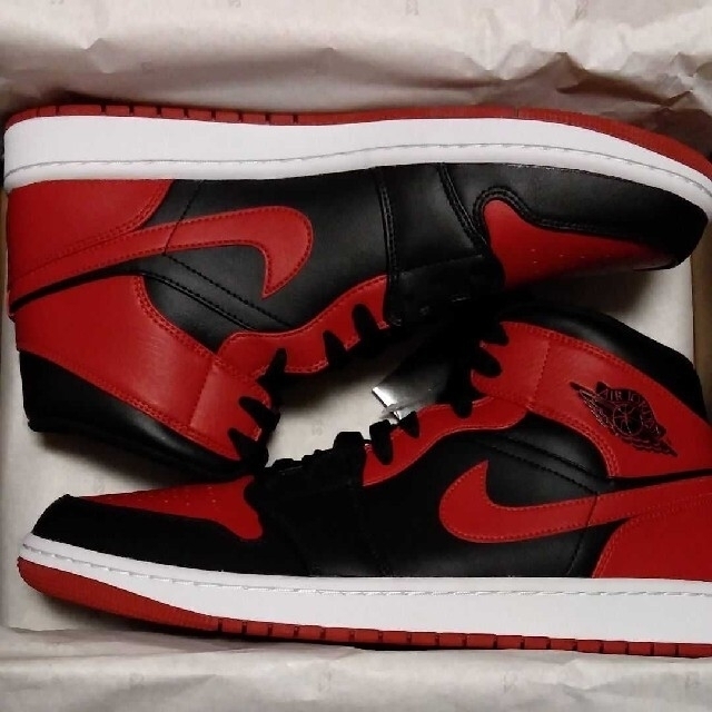 NIKE AIR Jordan 1 MID "BRED"  29.0 cm