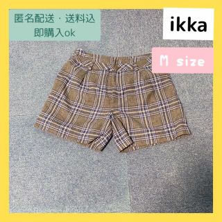 イッカ(ikka)のikka チェック柄ショーパン ショートパンツ M (４８)(ショートパンツ)