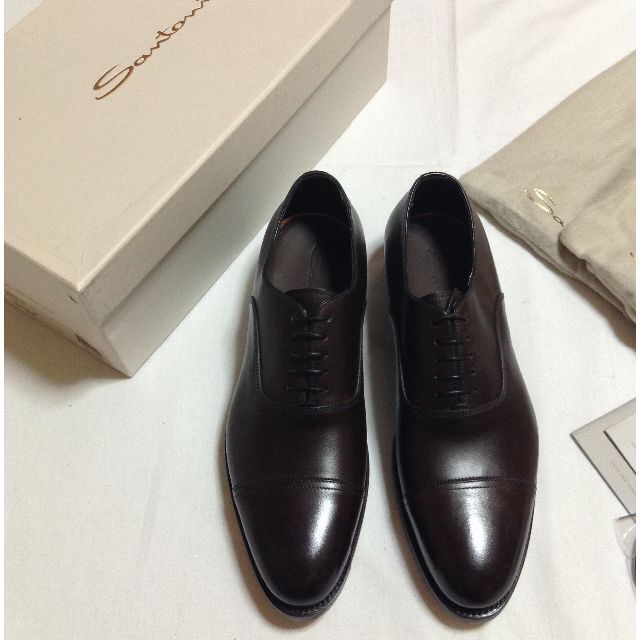 Santoni(サントーニ)の新品 UK7 santoni ストレートチップ 革靴 9628 メンズの靴/シューズ(ドレス/ビジネス)の商品写真