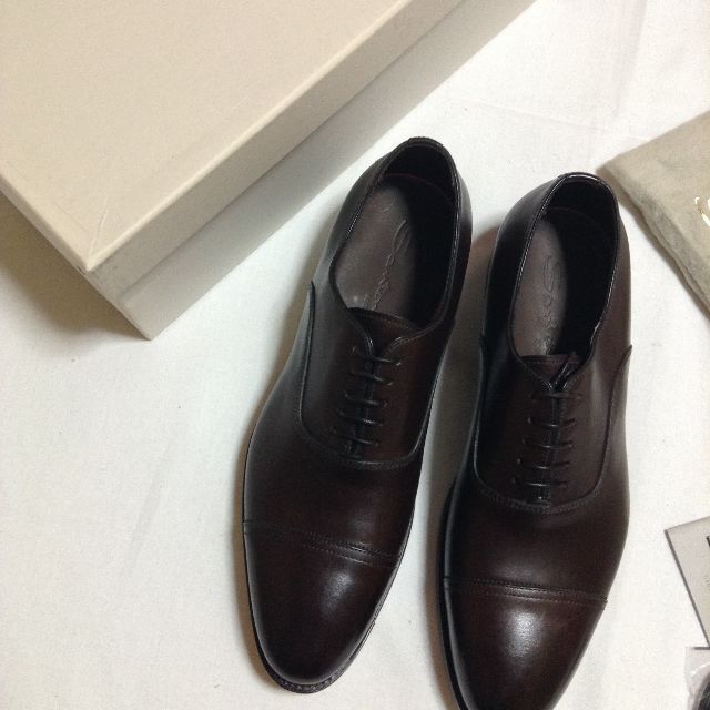 Santoni(サントーニ)の新品 UK7 santoni ストレートチップ 革靴 9628 メンズの靴/シューズ(ドレス/ビジネス)の商品写真