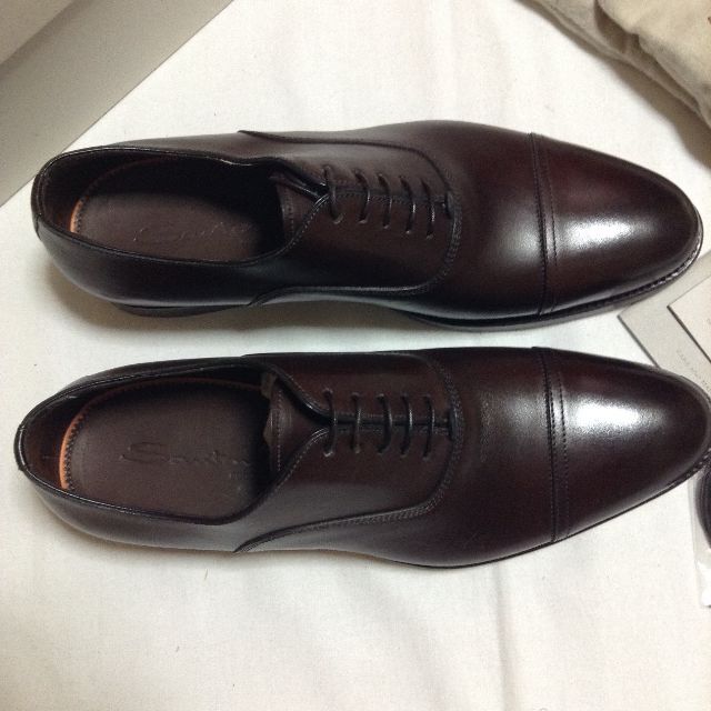 Santoni(サントーニ)の新品 UK7 santoni ストレートチップ 革靴 9628 メンズの靴/シューズ(ドレス/ビジネス)の商品写真