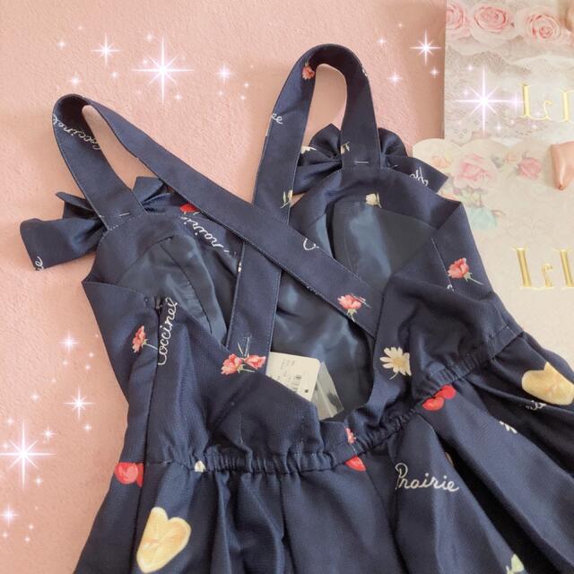 ☆LIZLISA☆リボン付きフルーツウォーター柄ジャンスカワンピース新品