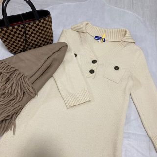 バーバリーブルーレーベル(BURBERRY BLUE LABEL)のニットワンピース(ミニワンピース)